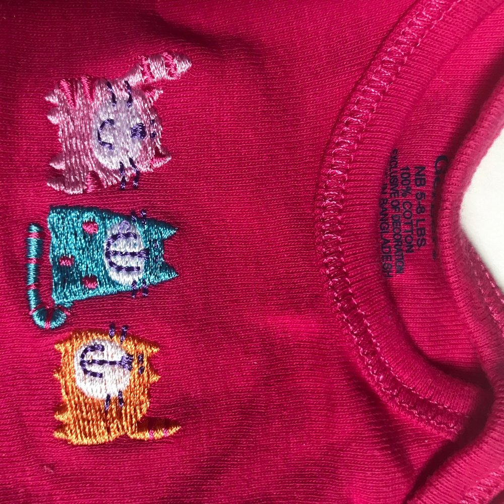 Baby Girl's Size NB Newborn Two Piece Pink Gerber - Picture 5 of 6
